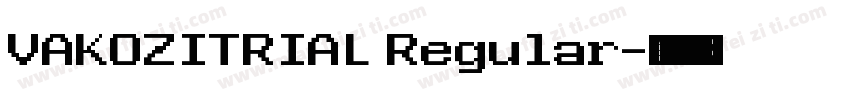 VAKOZITRIAL Regular字体转换